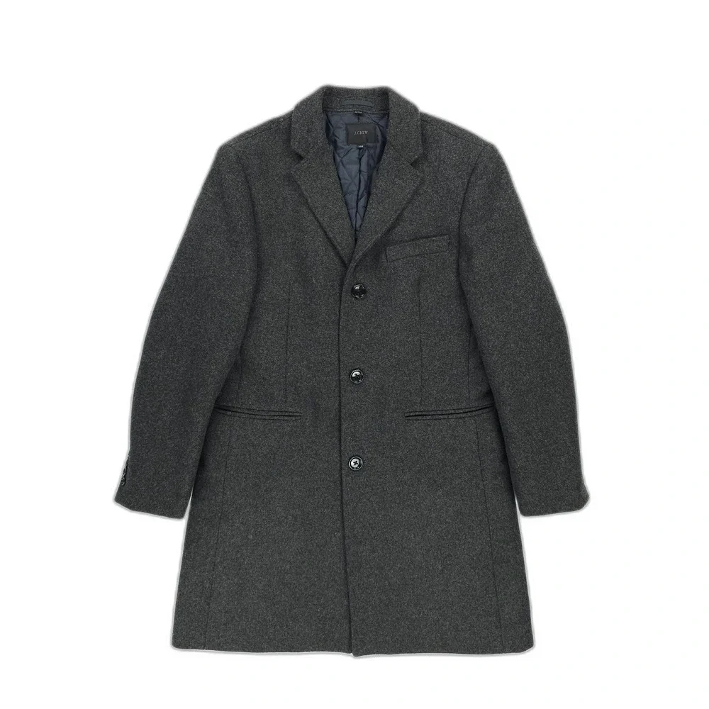 NEW J Crew Thompson Topcoat Wool Old Money Quiet Luxury Preppy Minimal Military